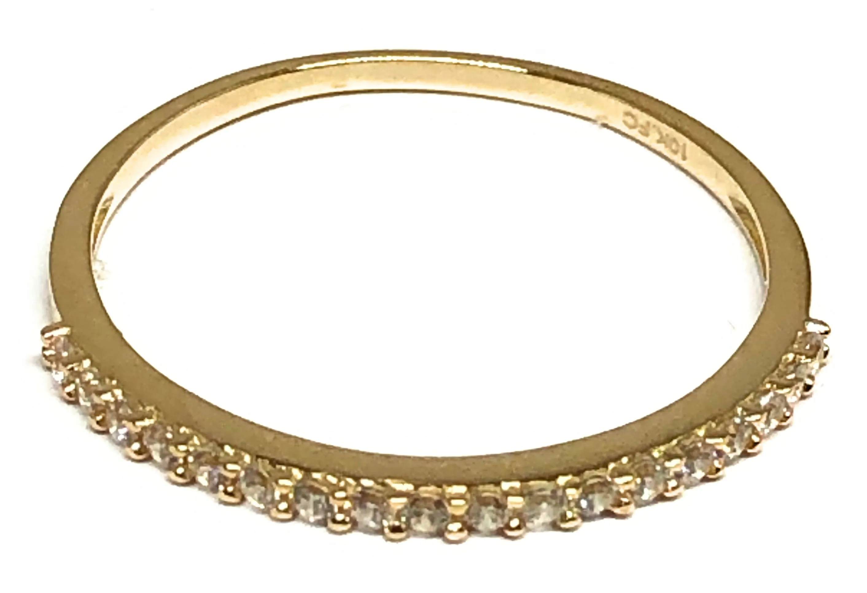 10k Solid Gold Yellow Band CZ Ring (FC 120)
