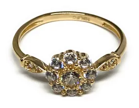10k Solid Gold Yellow Gold CZ Ring (FC 108)