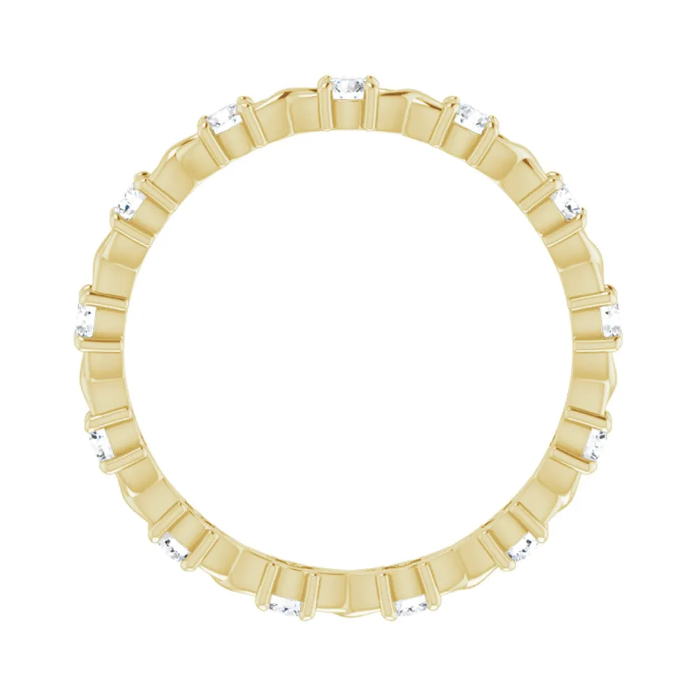 2mm 14K Yellow Gold 3/8 CTW Diamond Eternity Band
