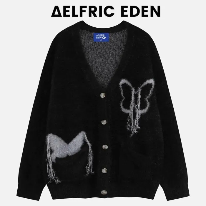 Aelfric Eden  |Unisex Street Style Long Sleeves Cotton Logo Cardigans