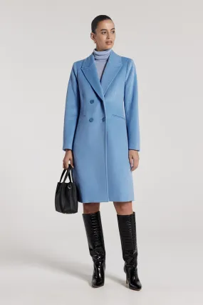 Albert Wool Coat - Sky Blue