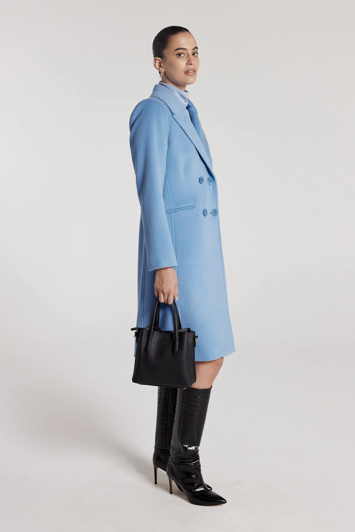 Albert Wool Coat - Sky Blue