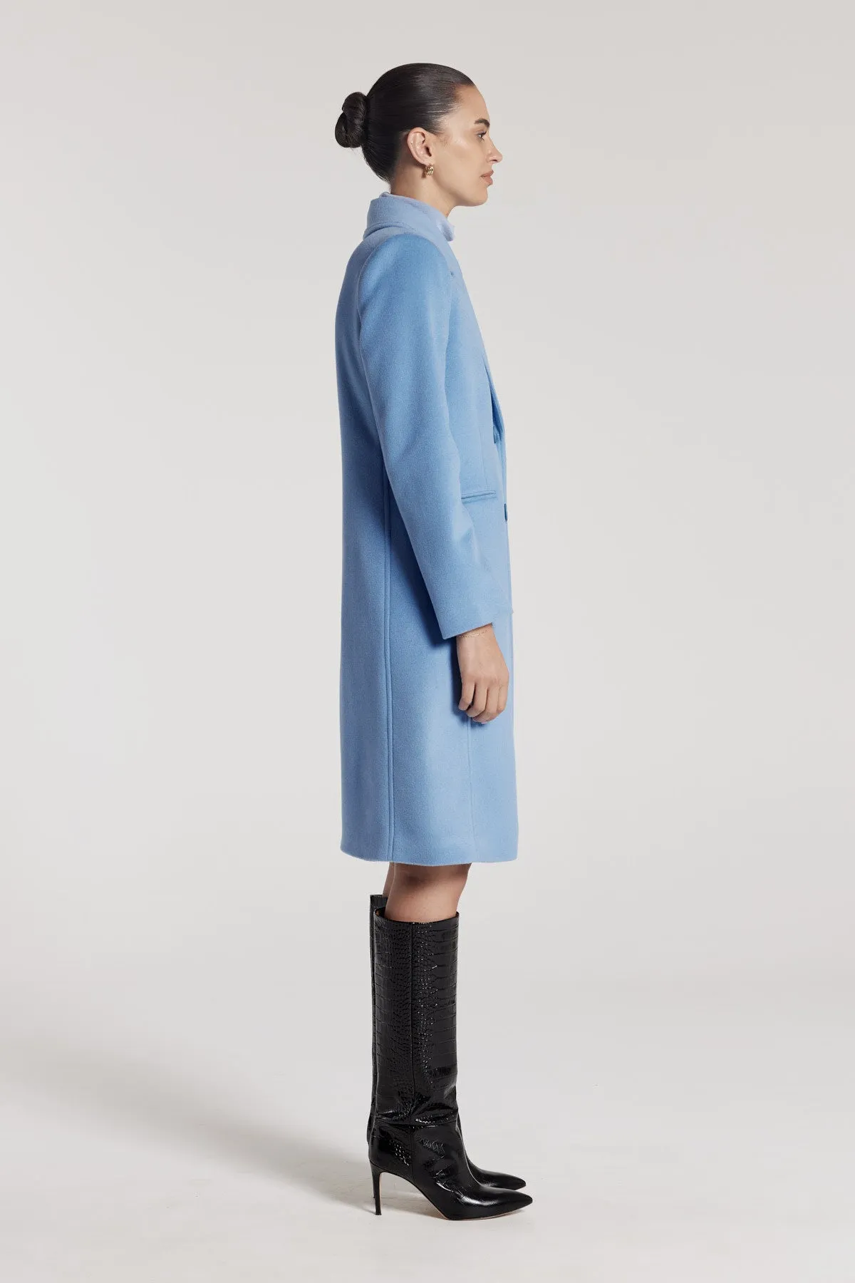 Albert Wool Coat - Sky Blue