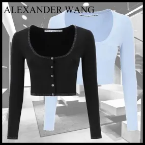 Alexander Wang  |Casual Style Long Sleeves Plain Cotton Elegant Style