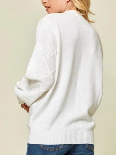 All In The Details Pearl Sweater In Ivory