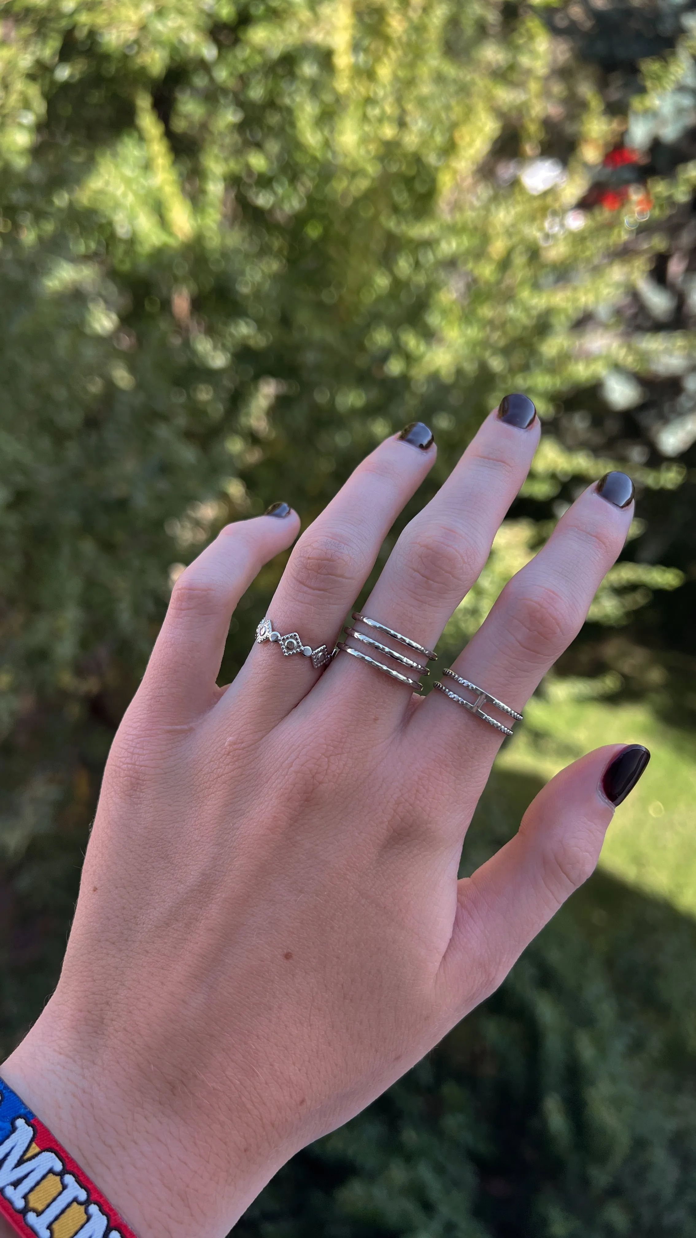 Anillo ROMBOS PLATEADO