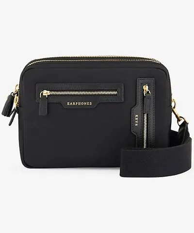 Anya Hindmarch Womens Black Trio recycled-nylon cross-body bag