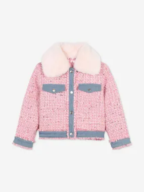 Billieblush Girls Tweed Jacket in Pink