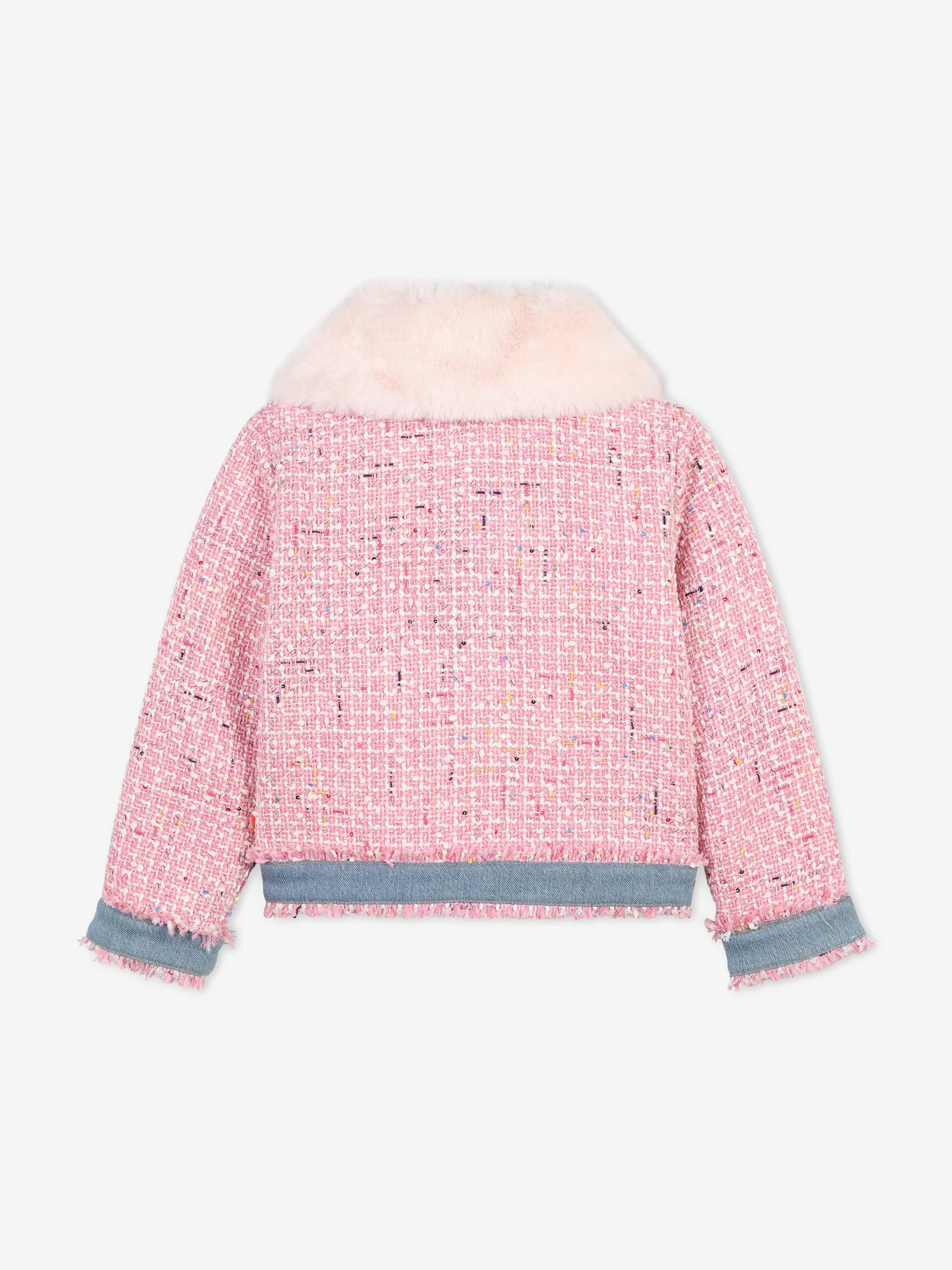 Billieblush Girls Tweed Jacket in Pink