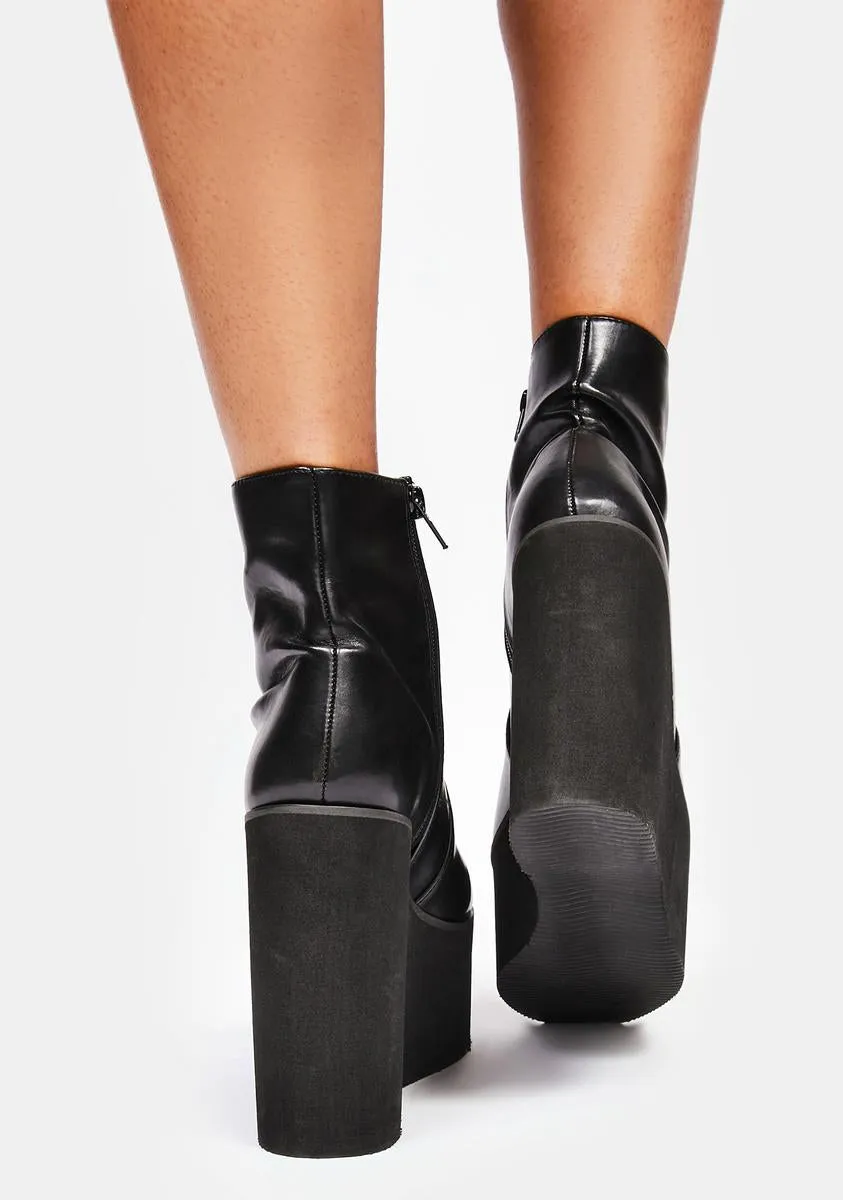 Black Jenness Platform Boots-