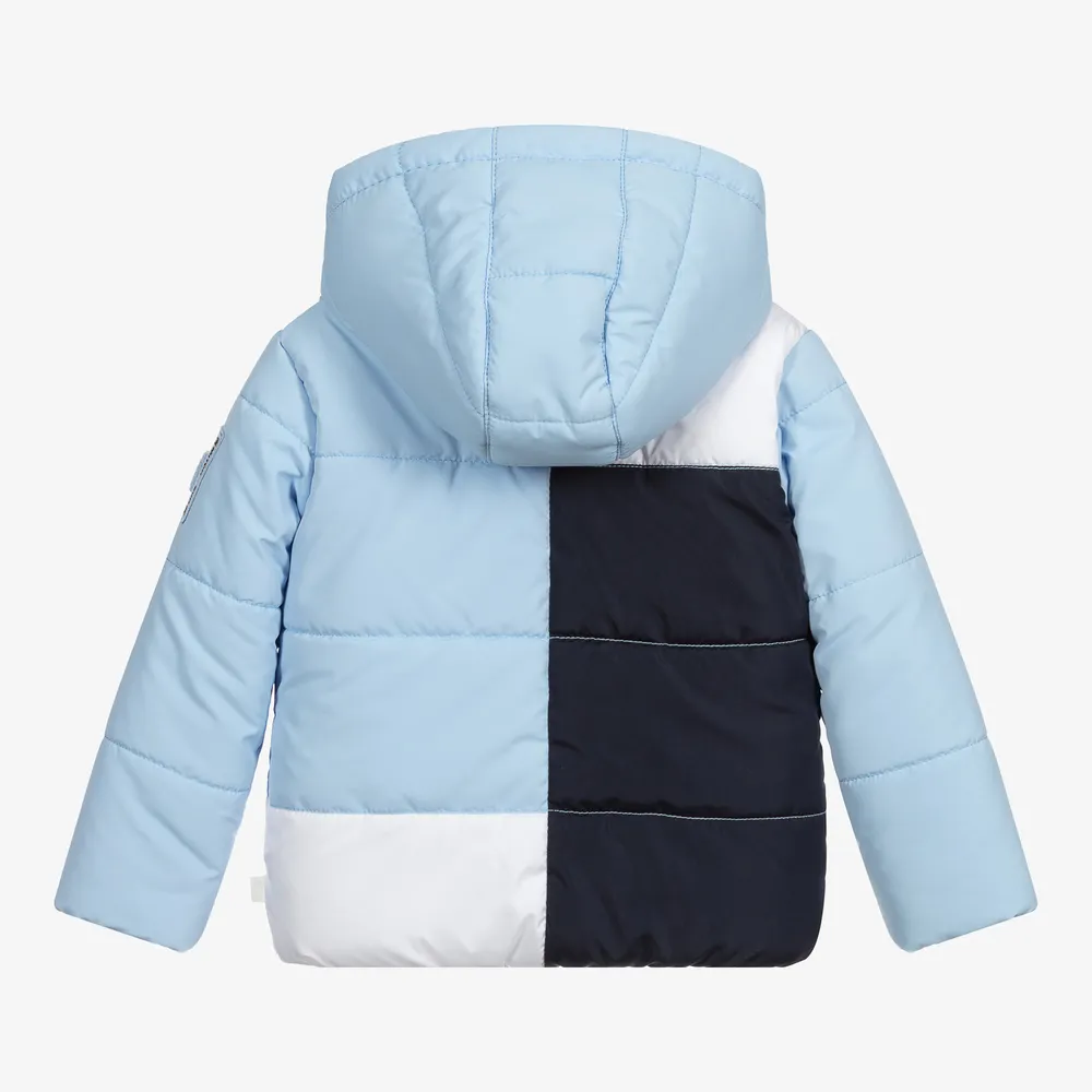 Blue & White Padded Coat