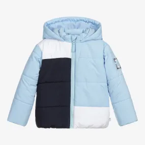 Blue & White Padded Coat