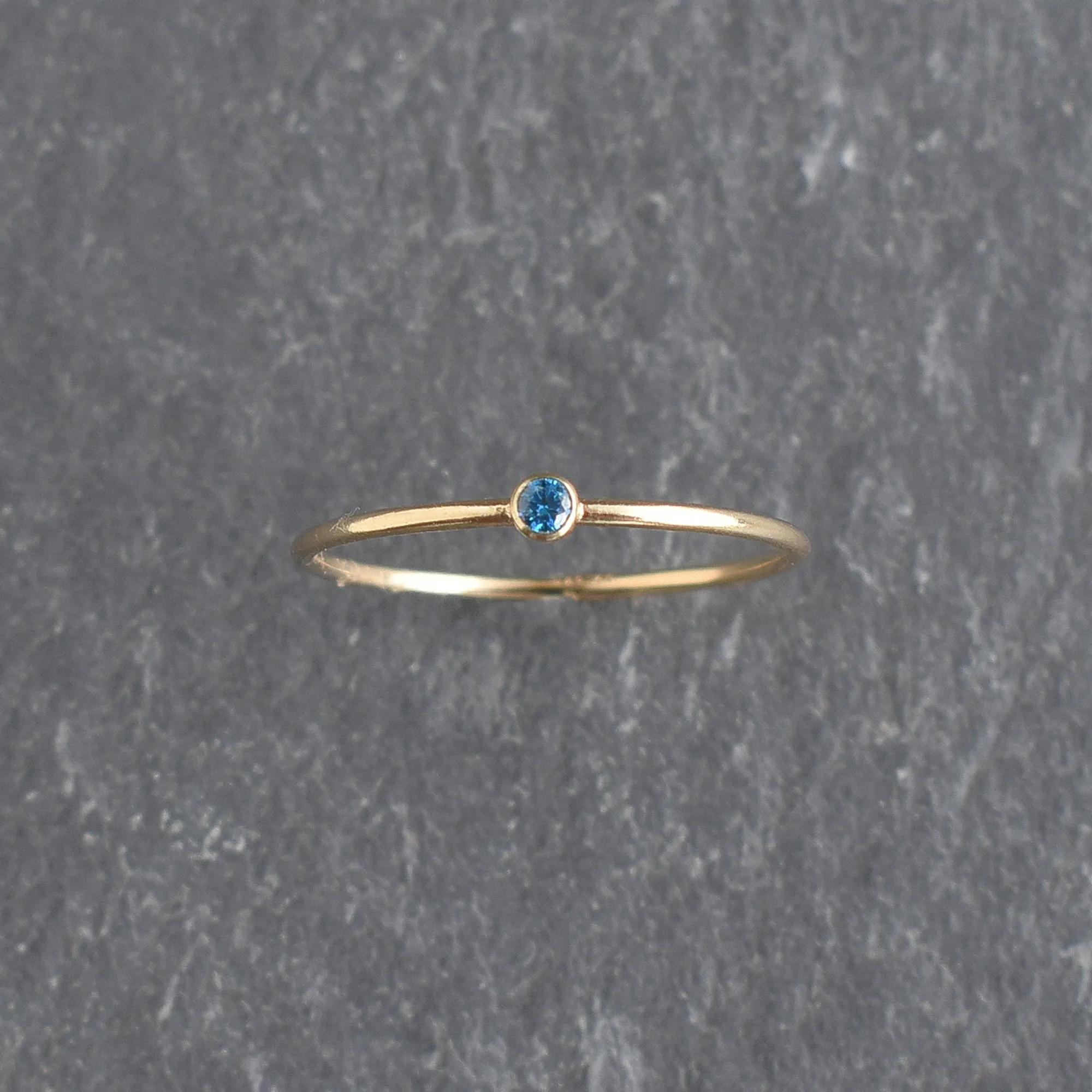 Blue CZ Stacking Ring - Sapphire September Birthstone