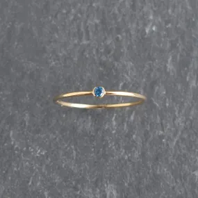 Blue CZ Stacking Ring - Sapphire September Birthstone