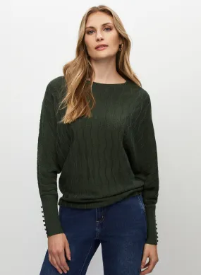 Boat Neck Stitched Sweater