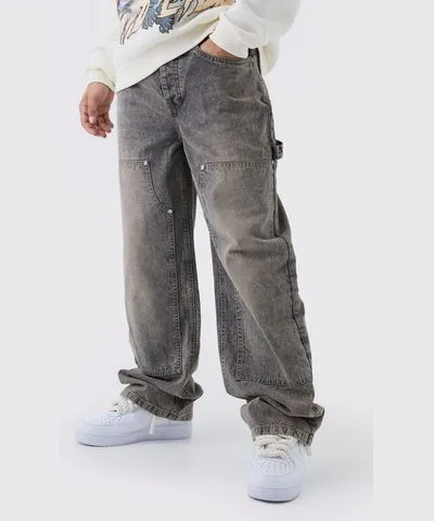 boohooMAN Mens Relaxed Fit Carpenter Jeans