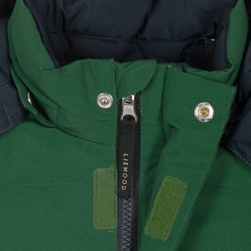 Boys Green Reversible Down Coat