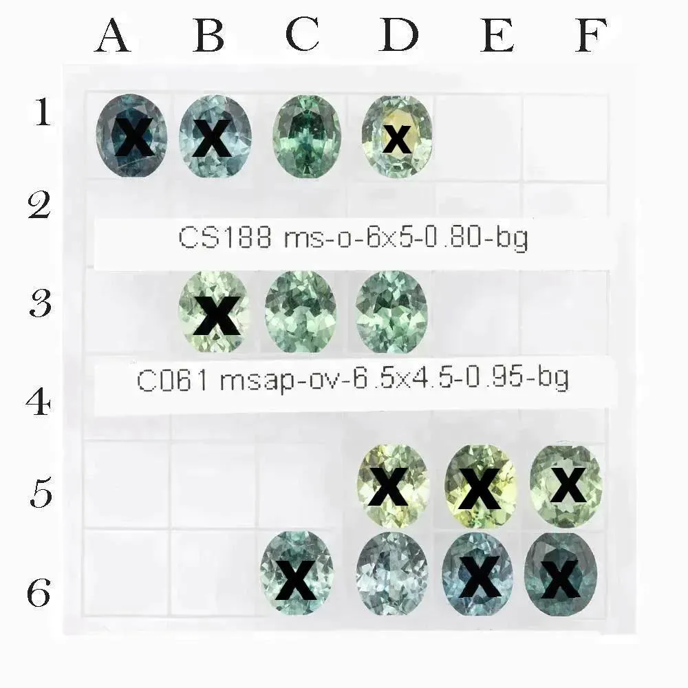 Calibrated Oval 6.0-6.5mm 0.80-0.95ct Montana Sapphires