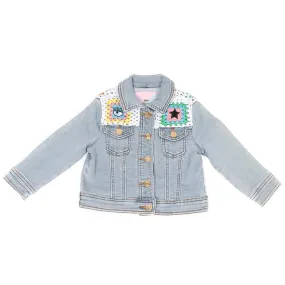 CHIARA FERRAGNI BLUE KIDS GIRLS DENIM JACKET 2 YEARS