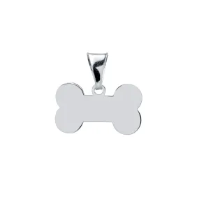 Colgante Hueso Perro Plata