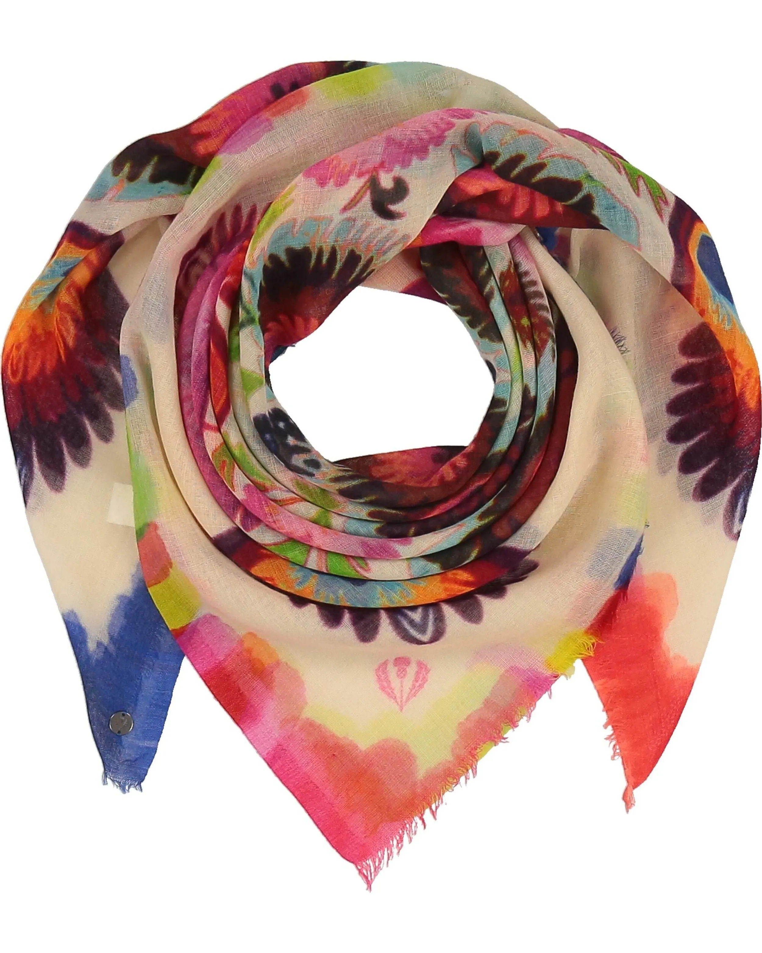 Colourful Plumes Square Scarf