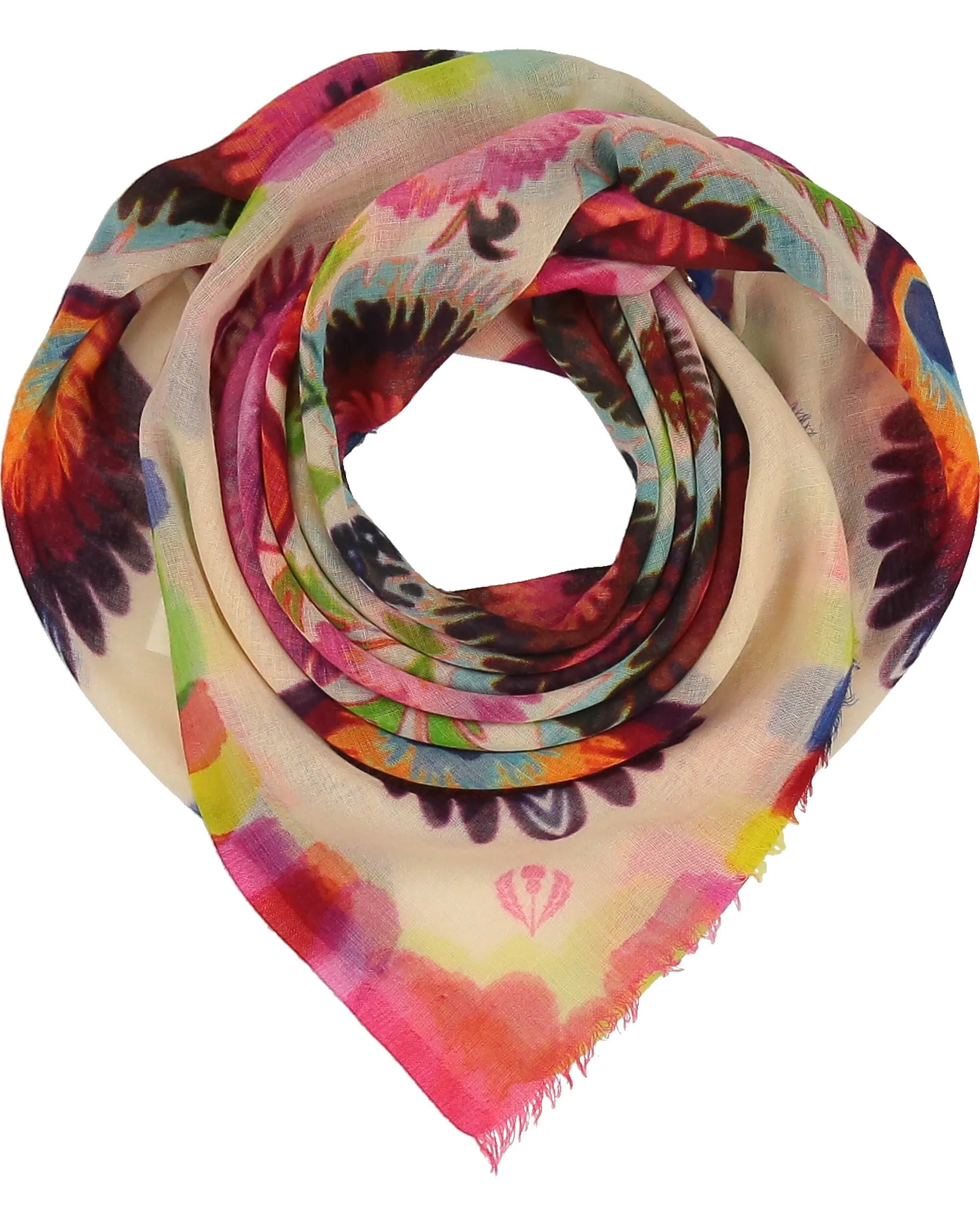 Colourful Plumes Square Scarf