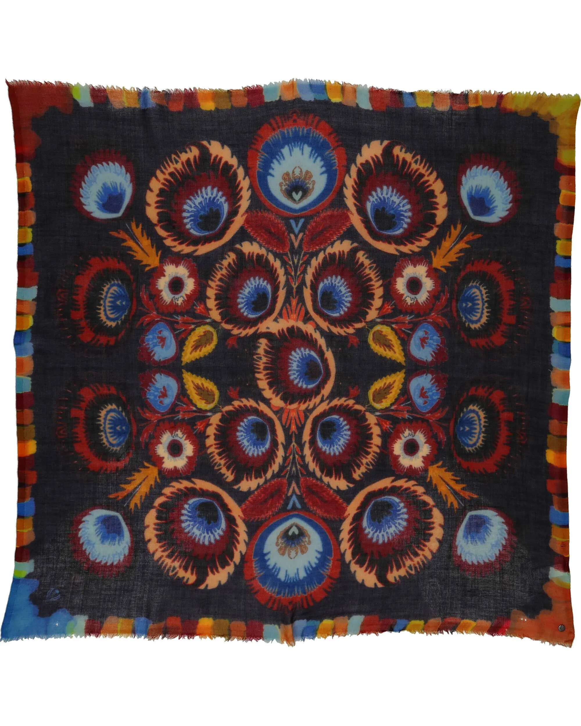 Colourful Plumes Square Scarf