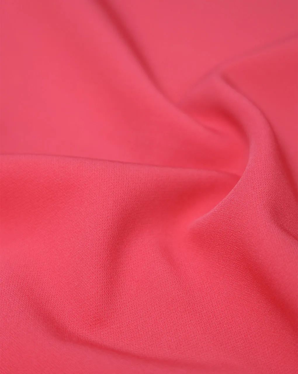 CORAL RED BANANA CREPE FABRIC