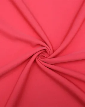 CORAL RED BANANA CREPE FABRIC