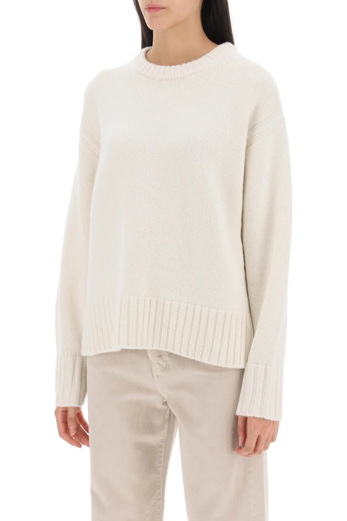 Crew Neck Sweater In Cashmere