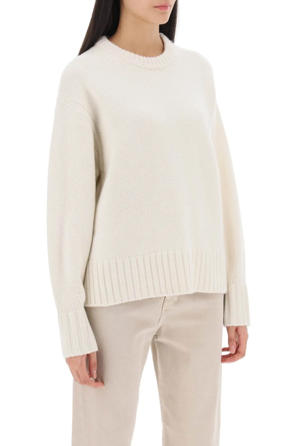 Crew Neck Sweater In Cashmere