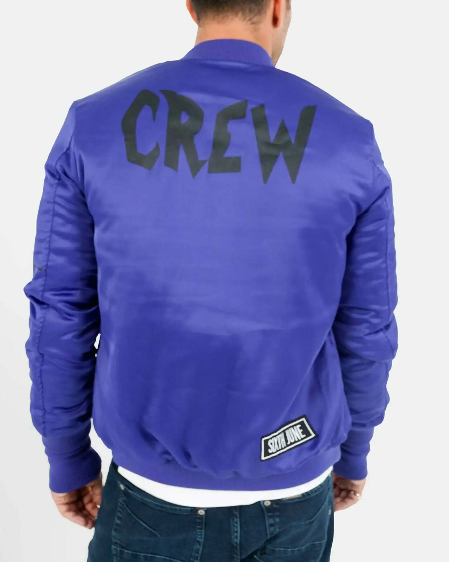 Crew Patches Blue Bomber Jacket - William Jacket