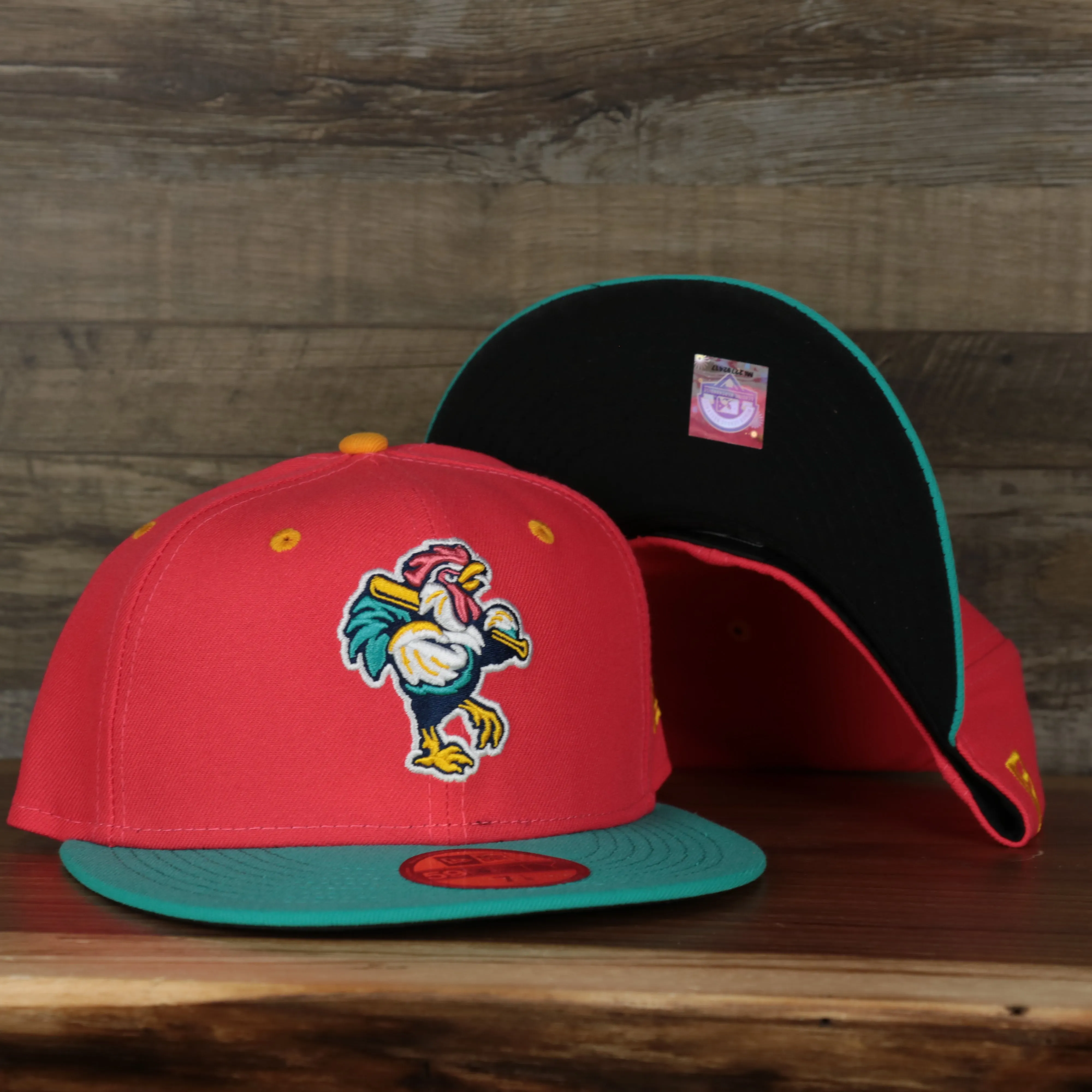 Delmarva Shore Birds 2022 Gallos de Delmarva Copa de la Diversion On-Field Black Bottom 5950 Fitted Cap | Red