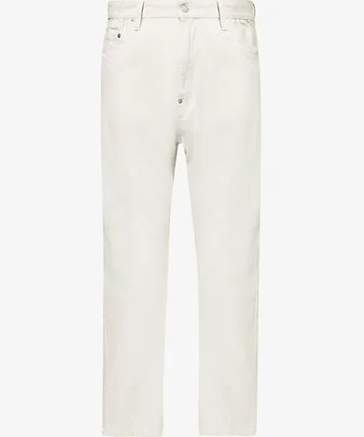 DSQUARED2 Mens Off-White Icon Ice London Bro straight-leg regular-fit denim jeans