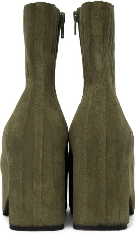 Eckhaus Latta Green Platform Boots