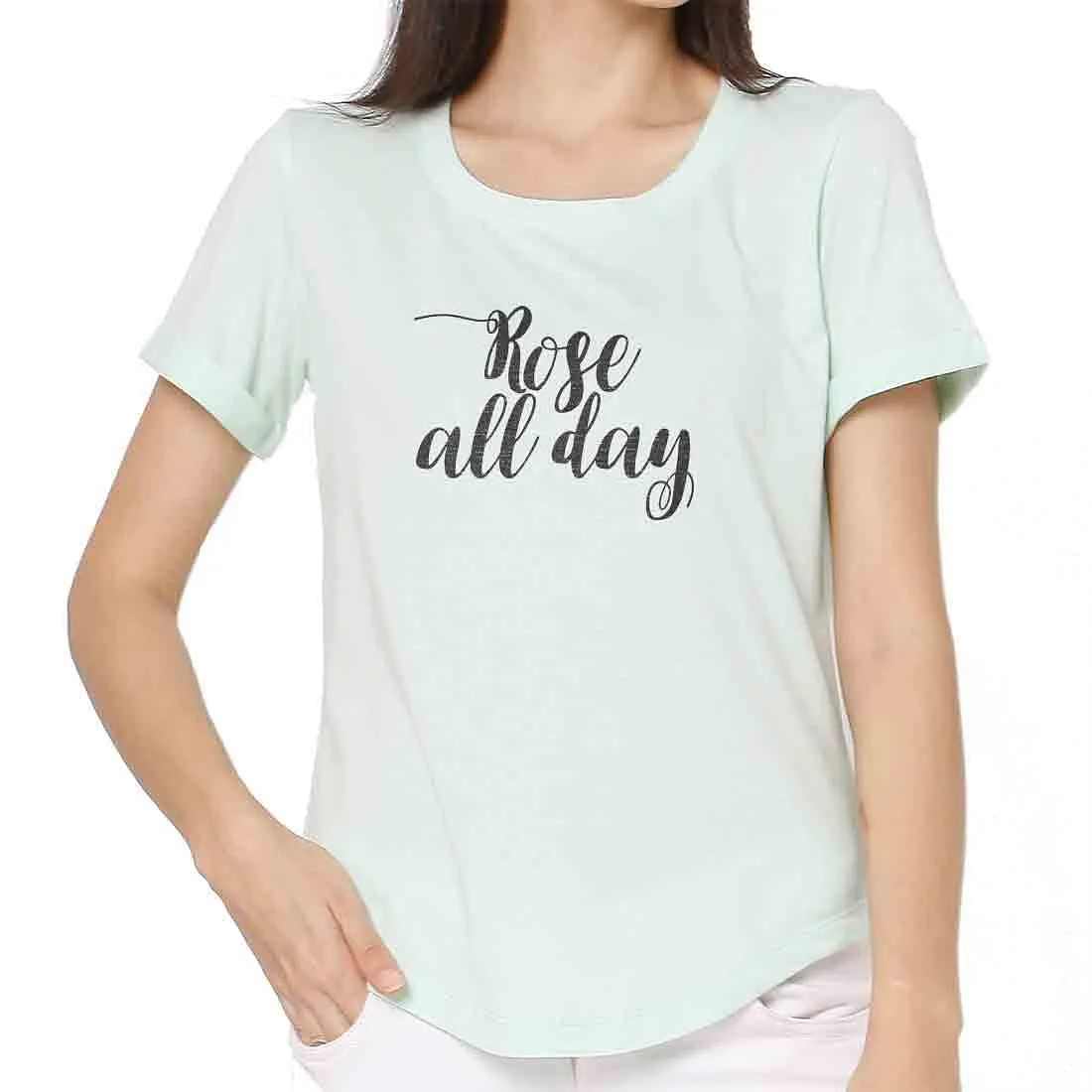 Exercise Funny Tshirt For Women  - Rose' all Day