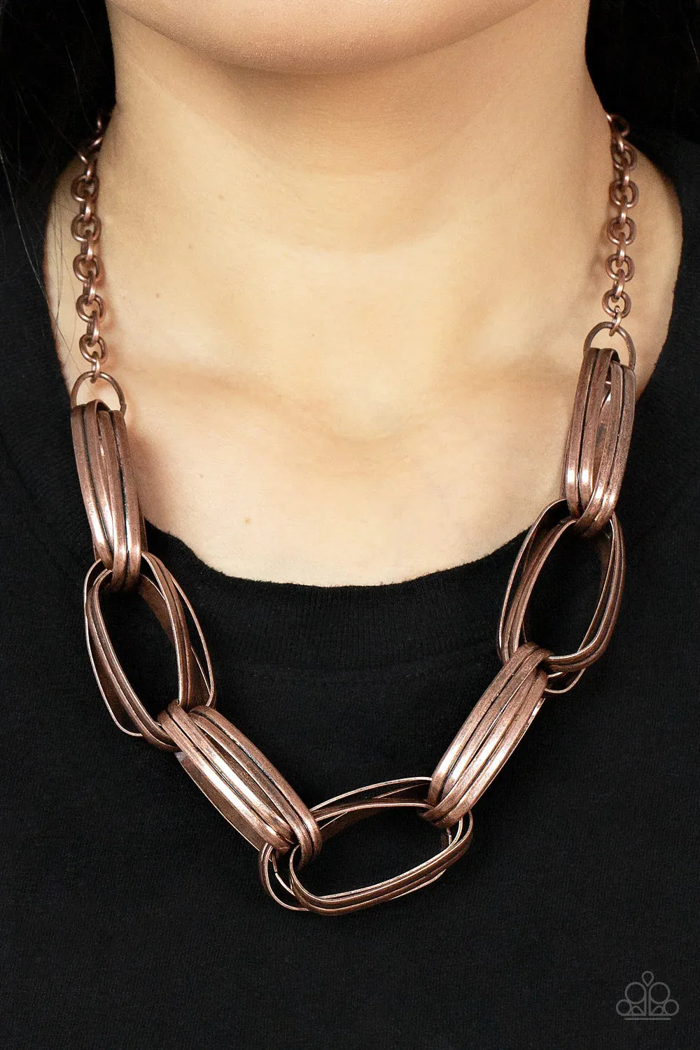 Fiercely Flexing Copper ~ Paparazzi Necklace