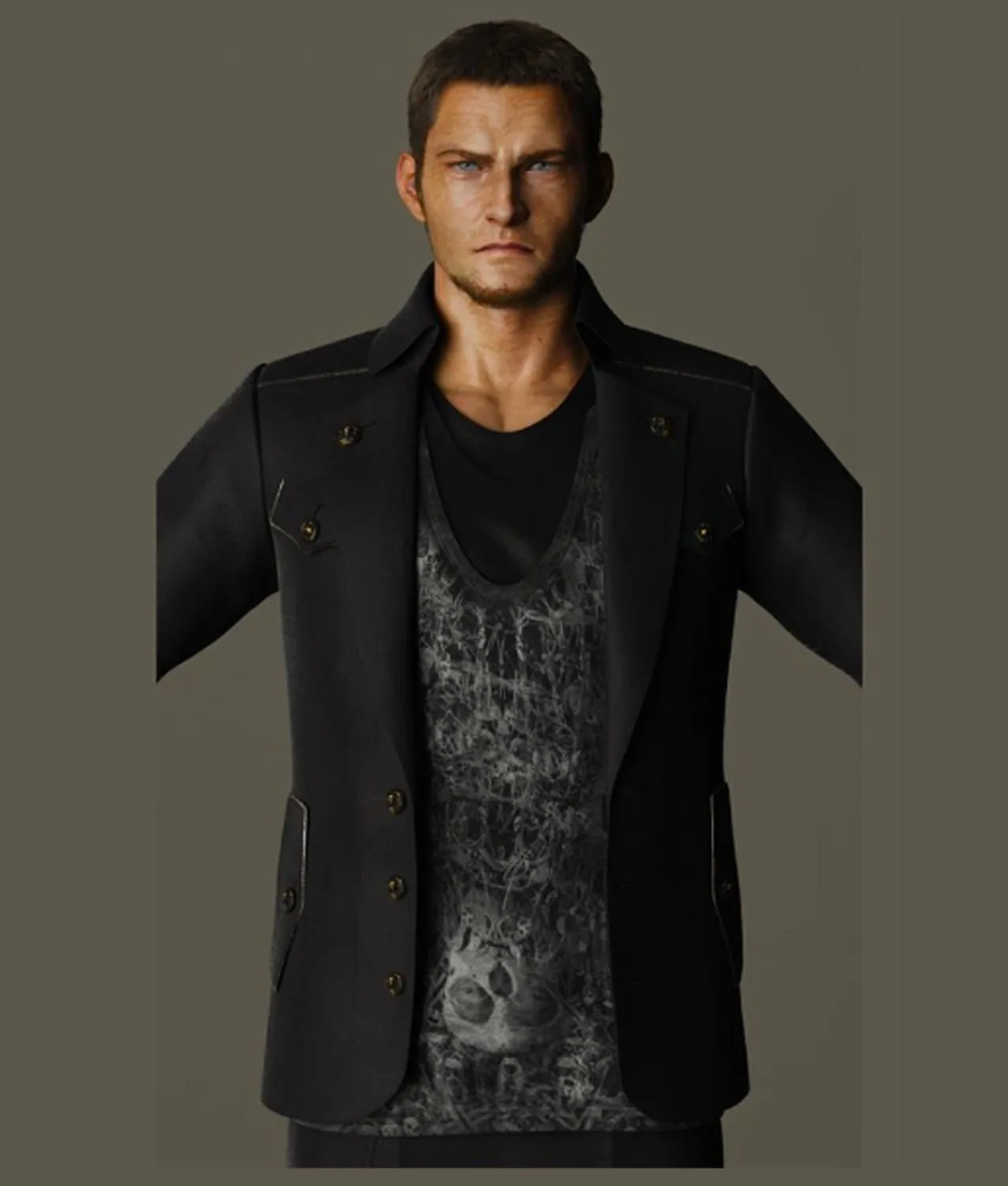 Final Fantasy 15 Cor Leonis Black Leather Jacket - Famous Jackets