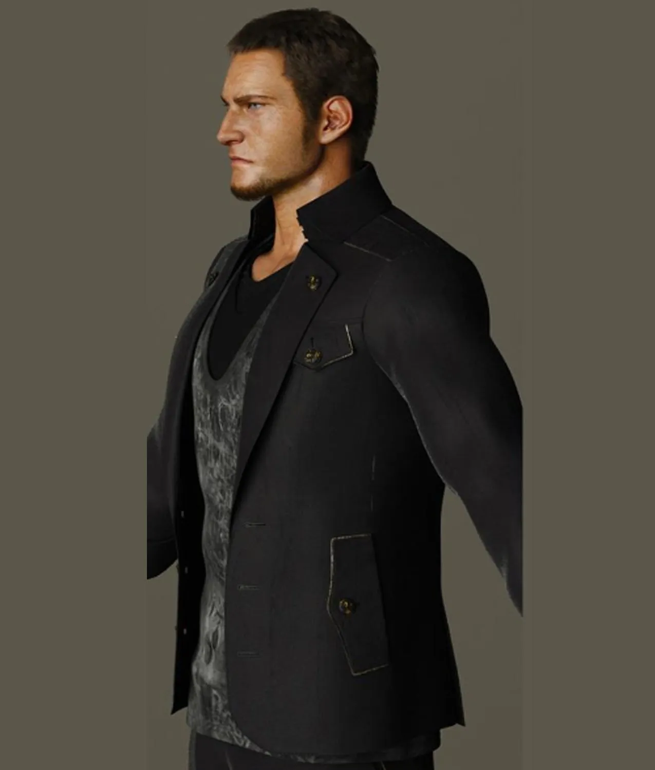 Final Fantasy 15 Cor Leonis Black Leather Jacket - Famous Jackets