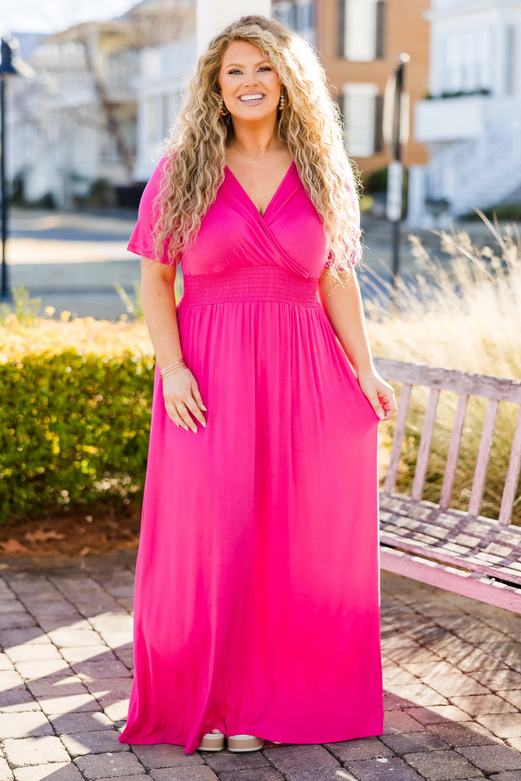 Flawless Expectations Dress, Fuchsia