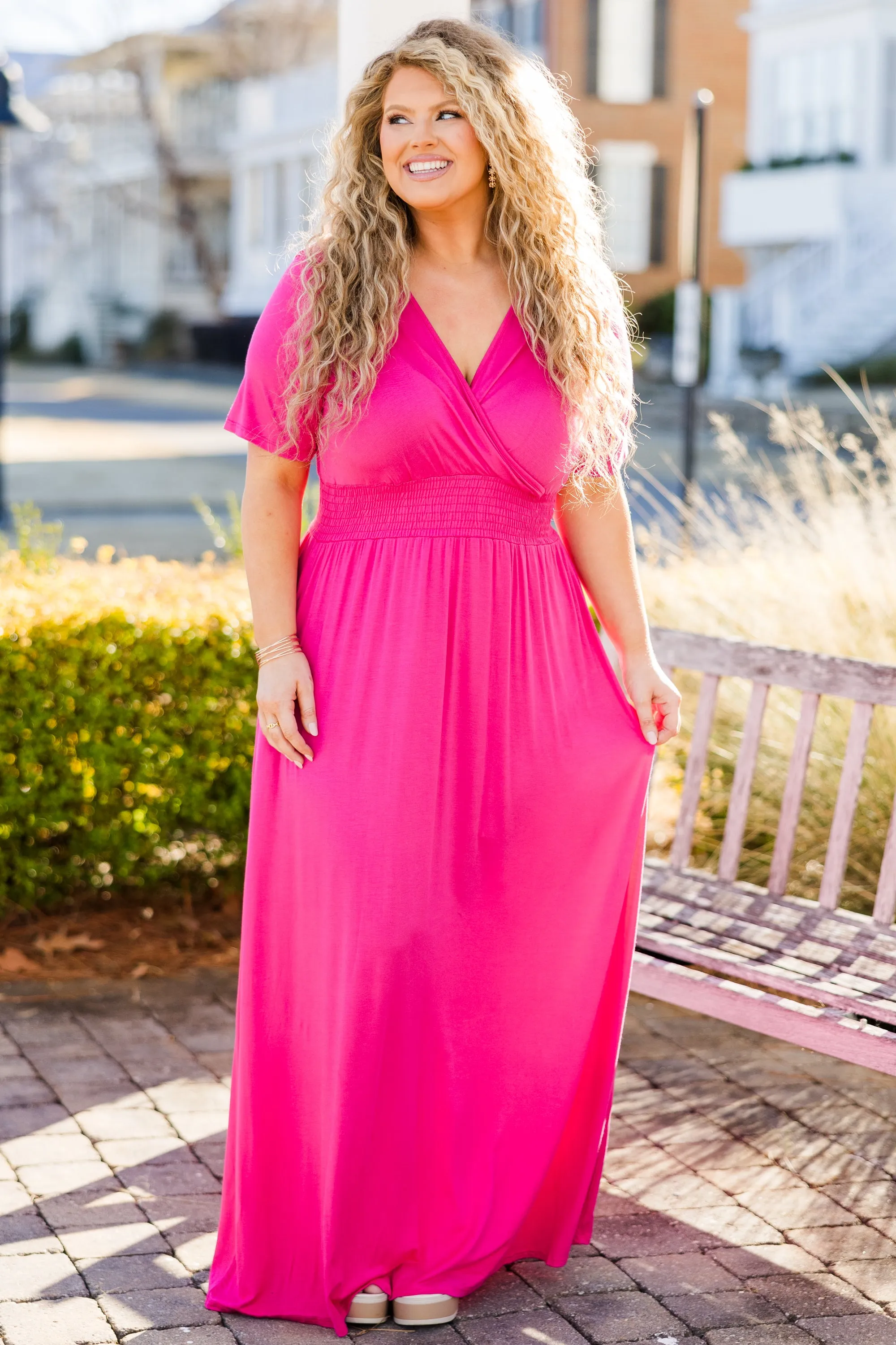 Flawless Expectations Dress, Fuchsia