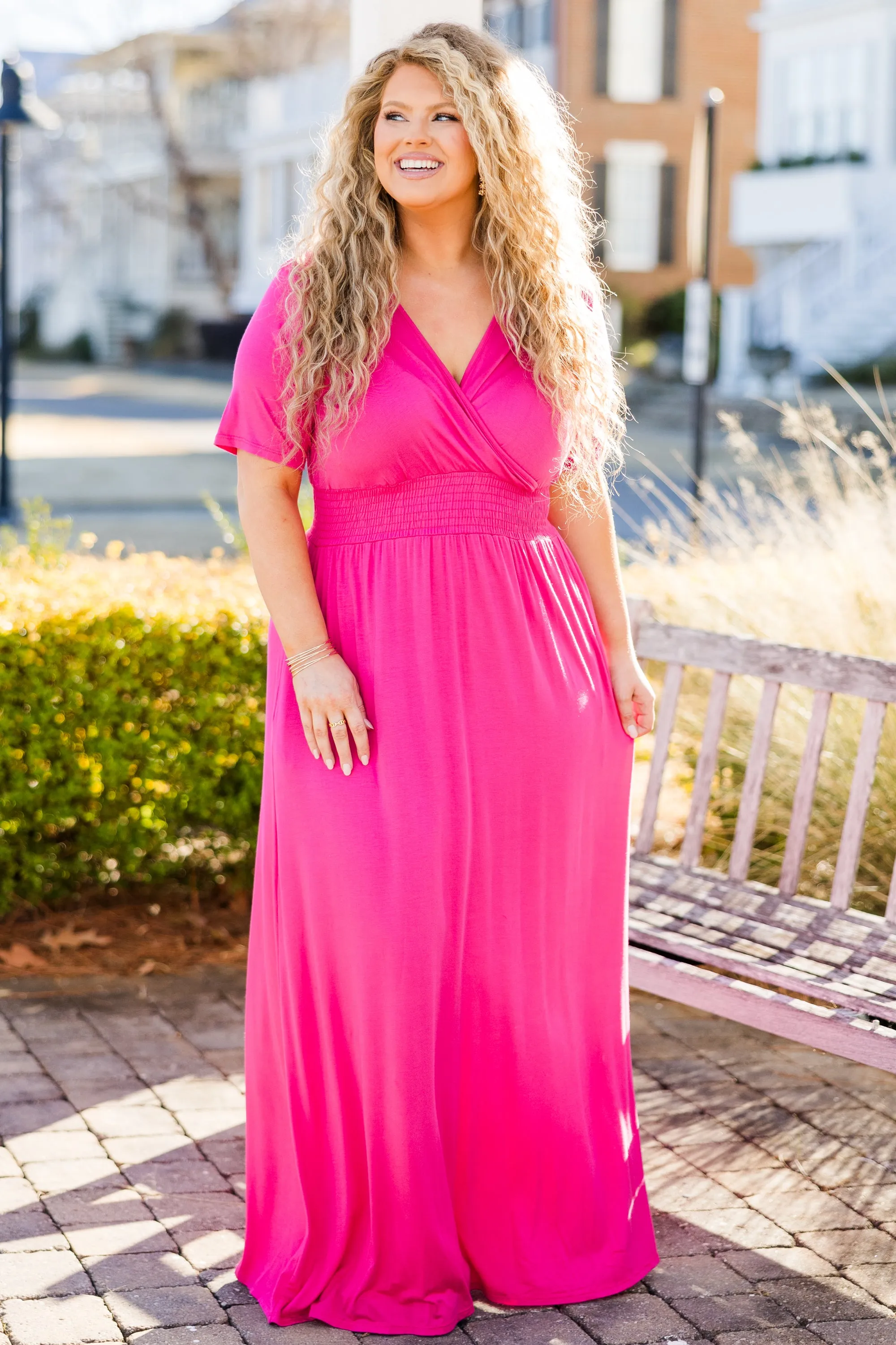 Flawless Expectations Dress, Fuchsia