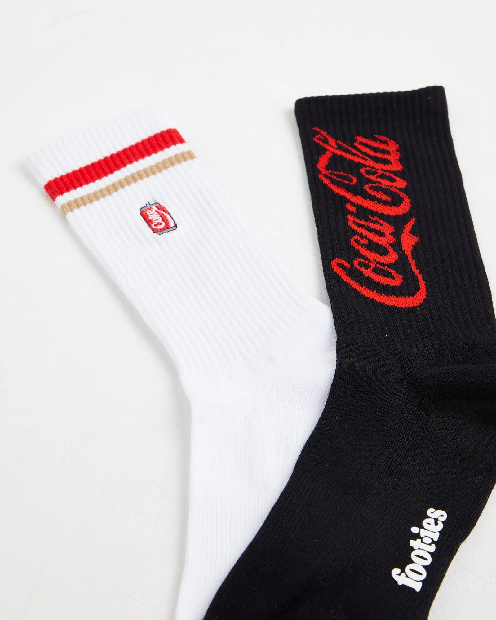 Foot-ies Coke Can Sneaker Socks 2 Pack