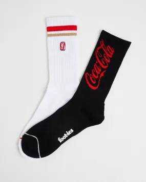 Foot-ies Coke Can Sneaker Socks 2 Pack