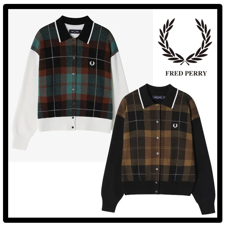 FRED PERRY  |Casual Style Street Style Logo Cardigans