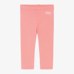 Girls Pink Organic Cotton Leggings