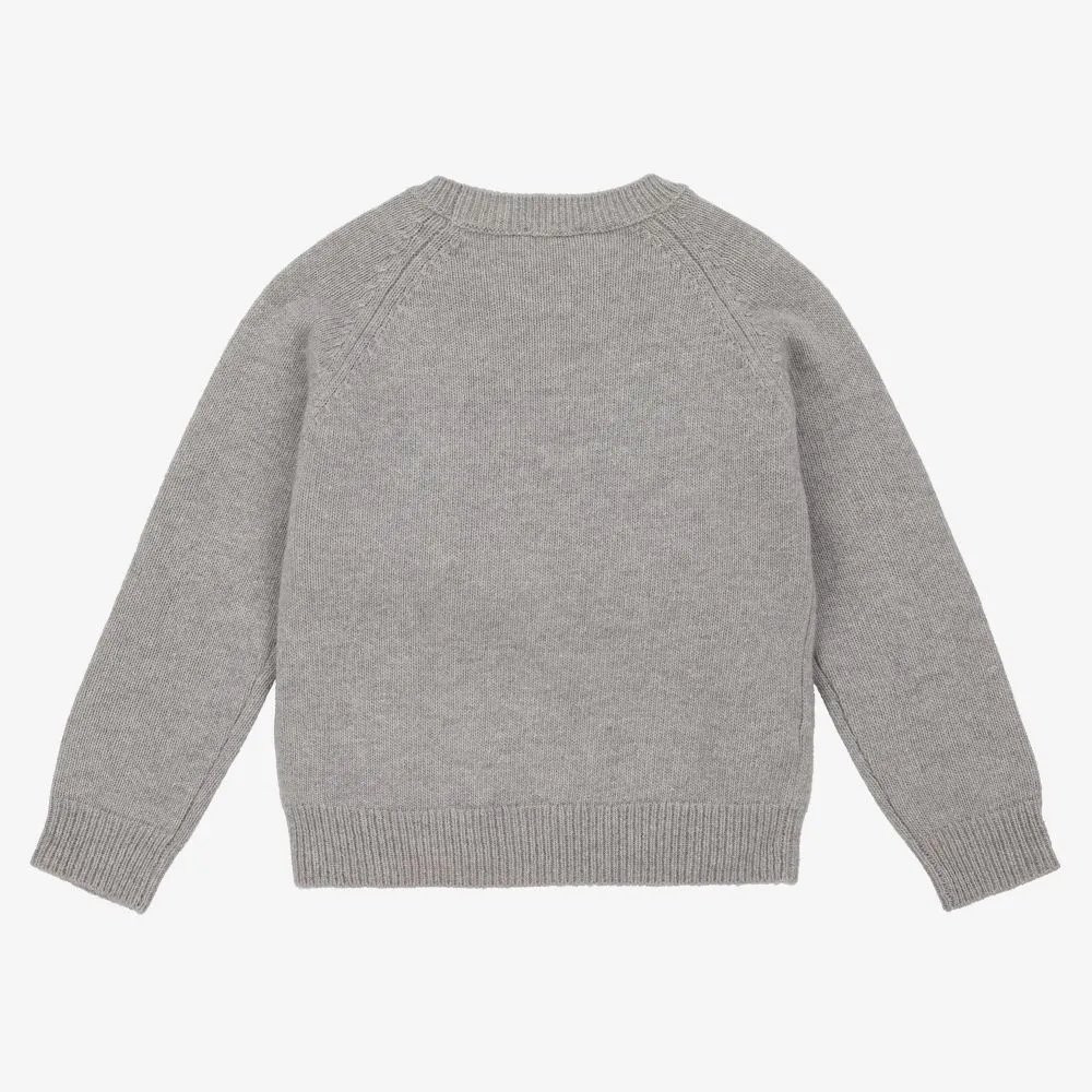 Grey Knitted Wool Sweater