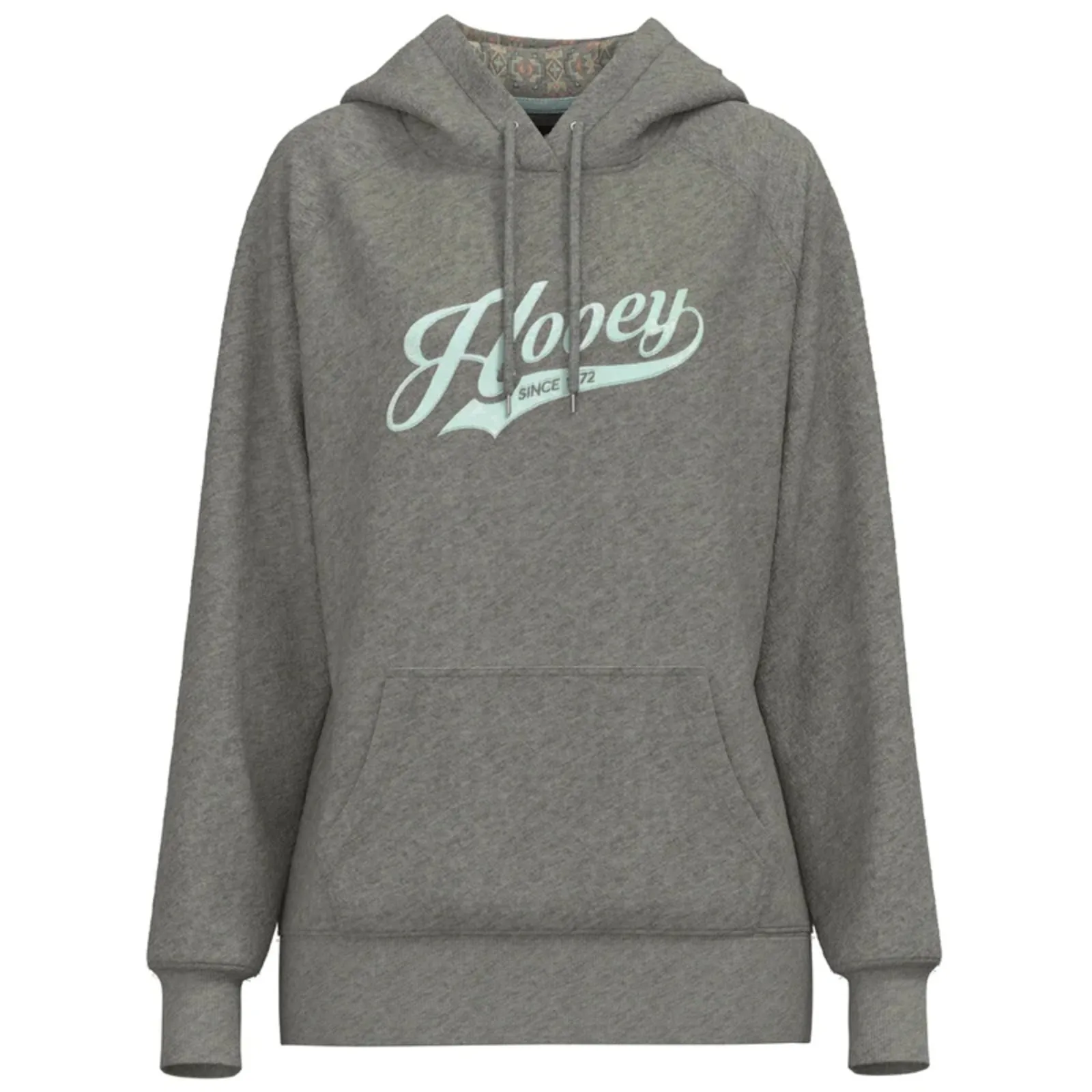 Hooey Brands Women's Tulane Heather Grey W/ Light Blue Logo Hoody