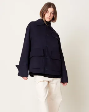 Hudson Doubleface Shirt Jacket in Navy