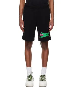 ICECREAM Black Running Dog Shorts